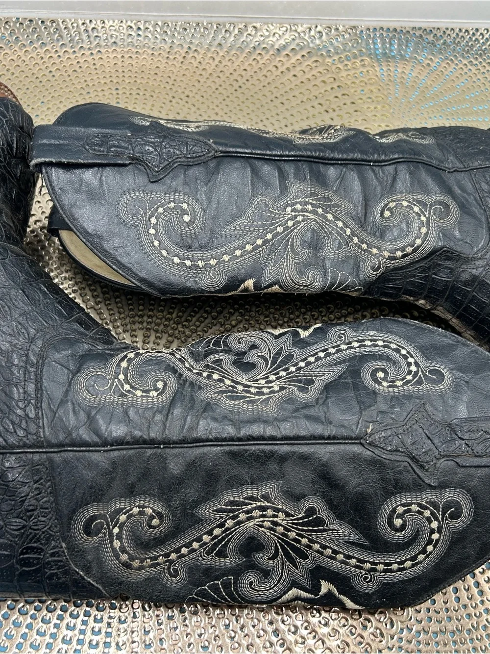 Ferrini men 9 exotic croc print cowboy boots